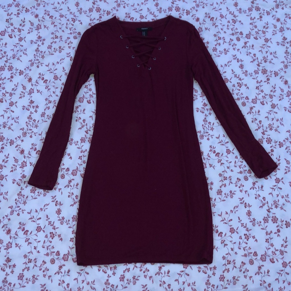 maroon dress